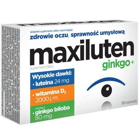 MAXILUTEN GINKGO+  30 tabletek