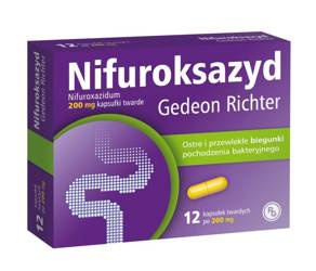 Nifuroksazyd Richter 200 mg x 12 kaps.