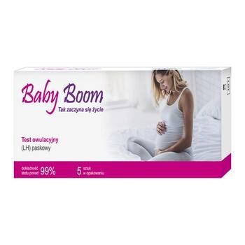 Test owulacyjny (LH) BABY BOOM paskowy 5 sztuk