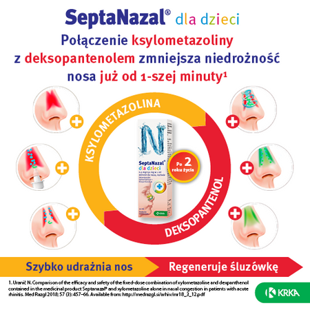 Septanazal 0,5 mg+50 mg/ml aerozol do nosa dla dzieci 10 ml