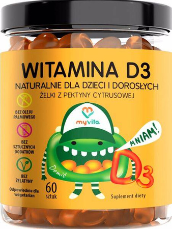 MyVita Witamina D3 naturalne żelki 120 sztuk