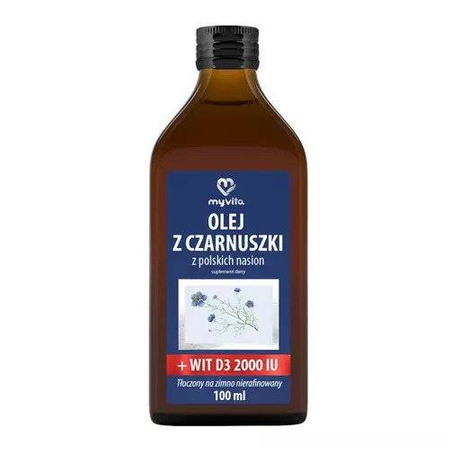 MyVita Olej z czarnuszki z polskich nasion + wit D3 250 ml