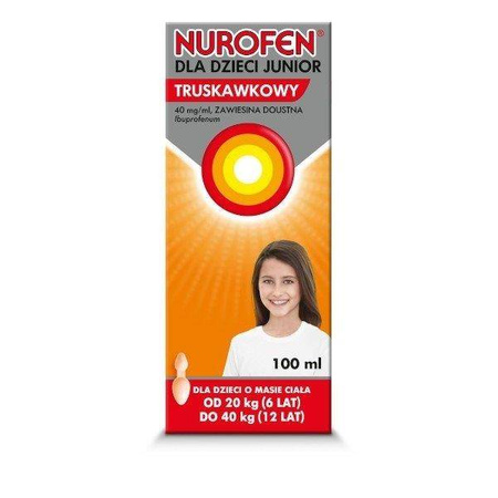 Nurofen Junior truskawkowy 40 mg/ ml zawiesina 100 ml