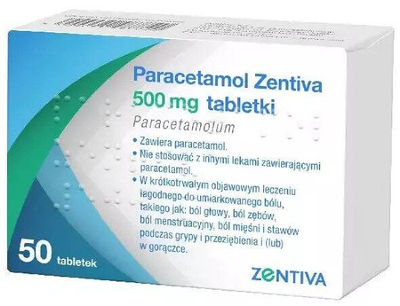 Paracetamol Zentiva 500 mg 50 tabletek