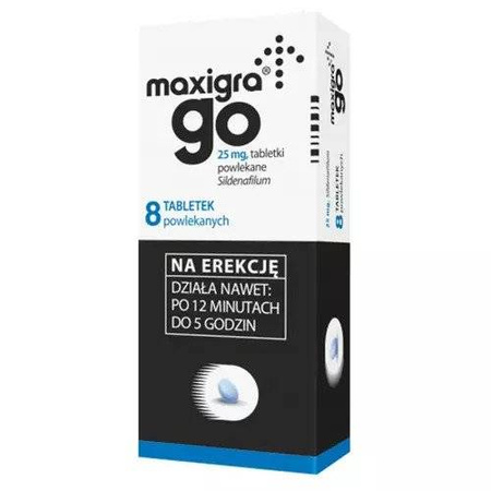 Maxigra Go 25 mg 8 tabletek powlekanych