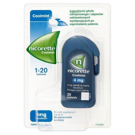 Nicorette Coolmint do ssania 4mg x 20 tabl