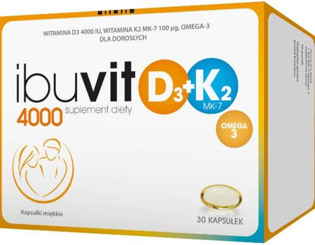 Ibuvit D3 4000+K2 MK-7 Omega 3 30 kapsułek