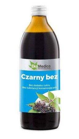 Czarny Bez 100% Sok 500 ml EkaMedica