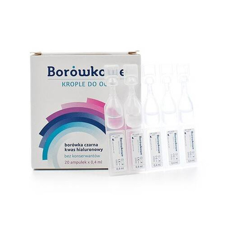 Borówkowe krople do oczu 20 ampułek po 0,4 ml