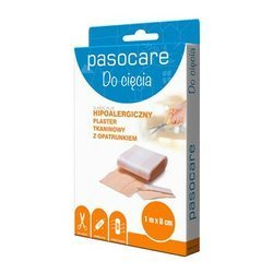 Plaster PASOCARE CLASSIC PLUS tkaninowy z opatrunkiem 1 m x 8 cm 1 sztuka