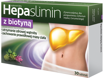 Hepaslimin z biotyną x 30 tabl.