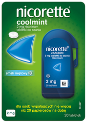 Nicorette Coolmint 2 mg x 20 tabletek do ssania